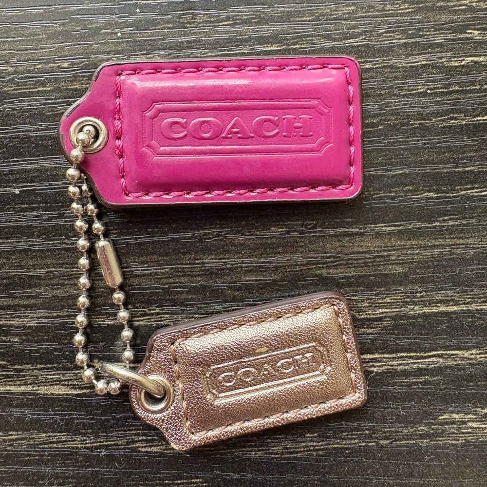 Coach Pink and Gold/ Champaign hang tags